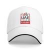 New Unisex UAE TEAM EMIRATES Sandwich Hat Retro Baseball Caps Polyester Tadej Pogacar Sun Hats Adjustable Sports Cap Summer