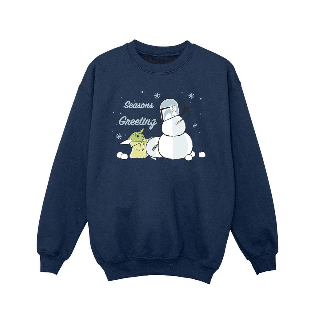 Star Wars The Mandalorian Mädchen Weihnachtsgrüße Sweatshirt