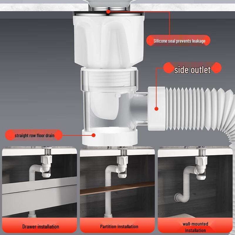 Stainless Steel Anti-Clog Pop-up Basin Drain
