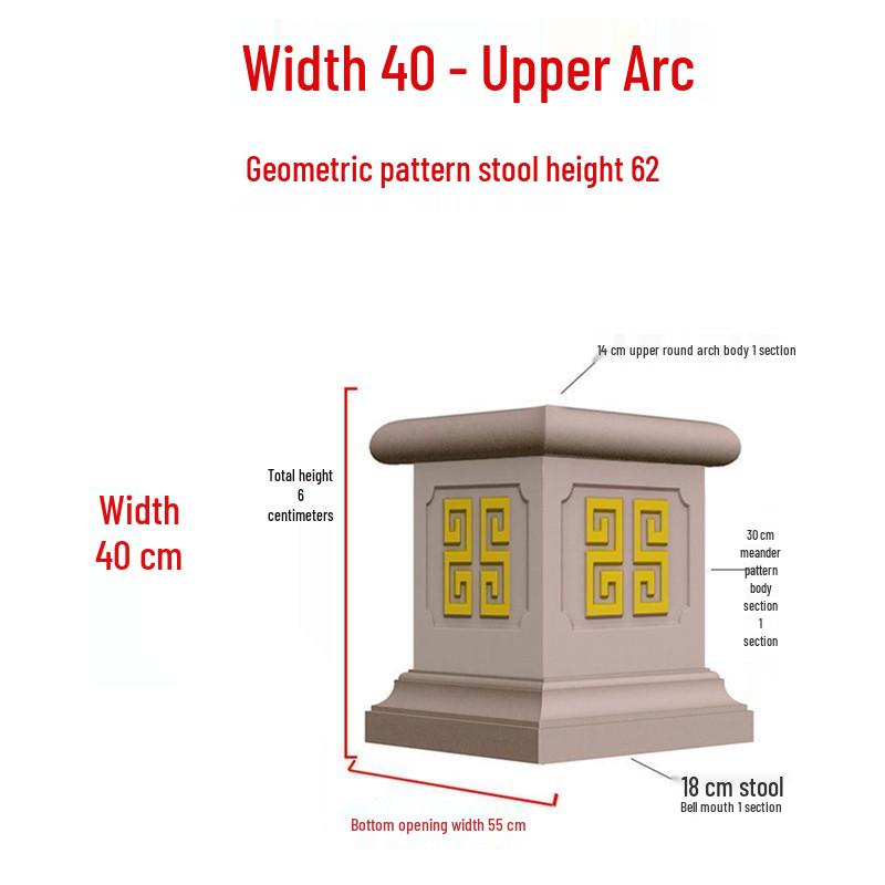 European Villa Courtyard Roman Column Base for Exterior Wall Decoration