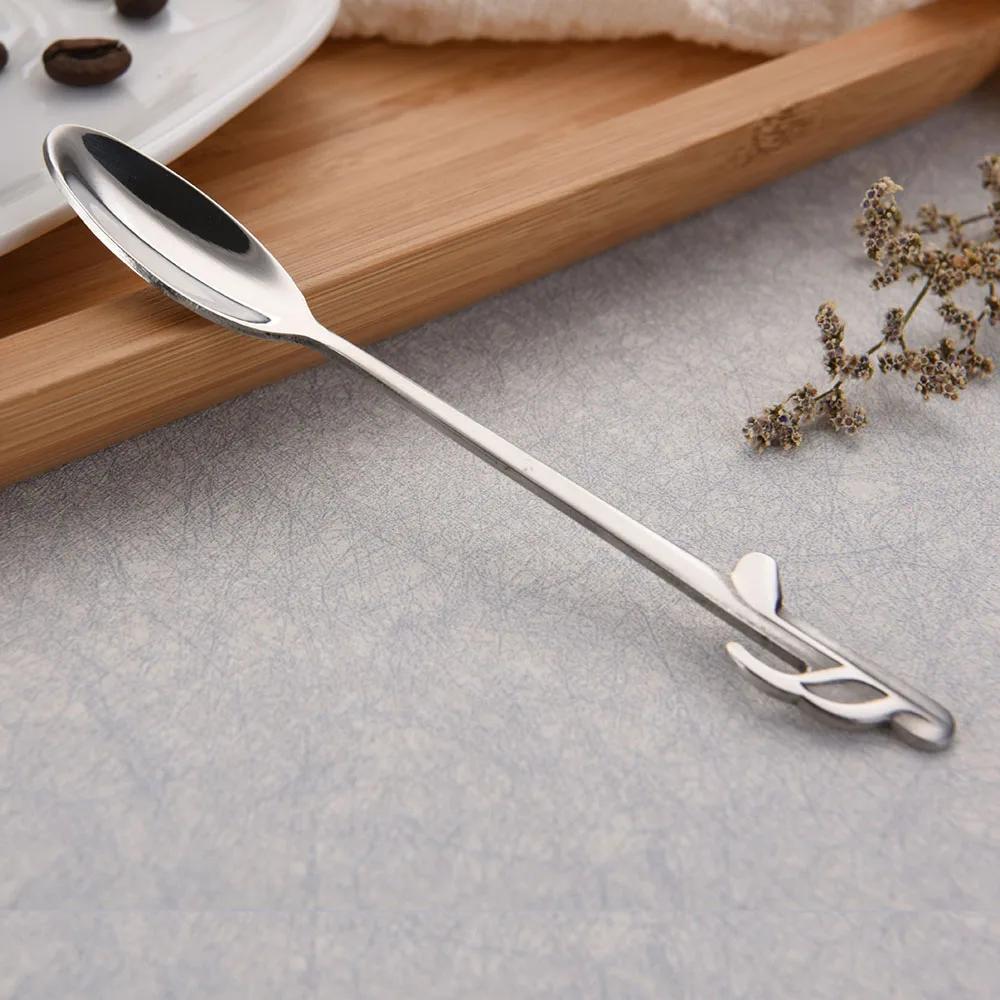 1 Pcs Creative Musical Note Spoons Long Handle Coffee Spoon Stainless Steel Teaspoon Stirring Spoons Tableware