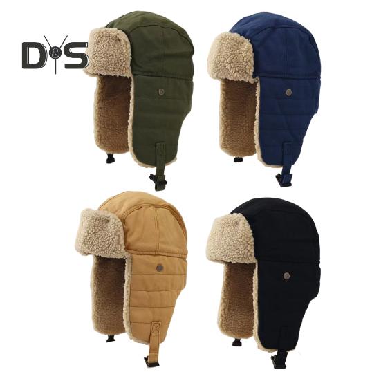 Unisex Winter Hat Thickened Fleece Lined Ear Protection Windoroof Buckle Fasten Heat Retention Outdoor Skiing Skating Snowboarding Lei Feng Hat