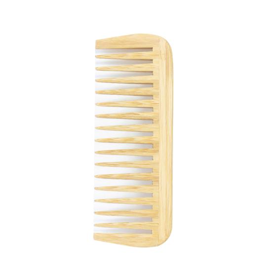 Natural Bamboo Wide Tooth Hair Comb for Women Men Anti-Static Afro Fork Comb Detangler Brush for Curly Wet Dry