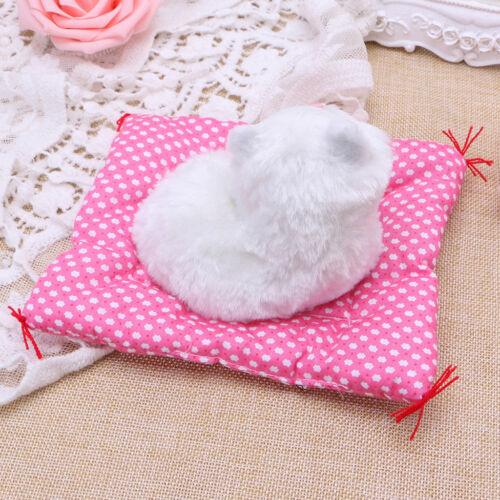 Plush Toy Stuffed Cute Sleeping Cat Press Simulation Sound Animal Kids Gift Doll