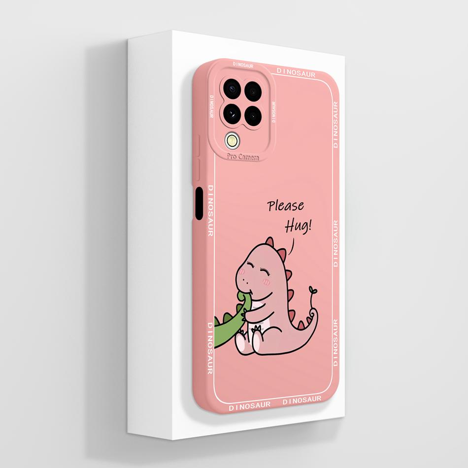 For Samsung M22 M32 A22 4G Case Cute Panda Soft Liquid Silicone Phone Back Cover For Galaxy M 22 32 A 22 Funda Camera Protectors