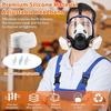 Full Face Respirator Mask with Filters, Anti-Fog Anti-Gas Anti-Dust Respirator, Gas Mask for Painting Spraying