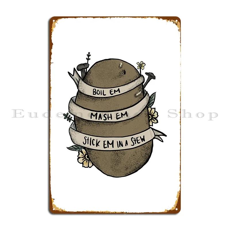 Boil Em Metal Plaque Rusty Classic Cinema Designing Iron Tin Sign Poster 20x30cm(7.8x11.8inch)