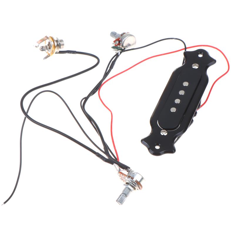 Elektrische Gitarre Tonabnehmer Q84C Schallloch Vorverdrahtet Aktiver Tonabnehmer 4 Saiten Für Zigarrenkisten Gitarre Teile Zubehör