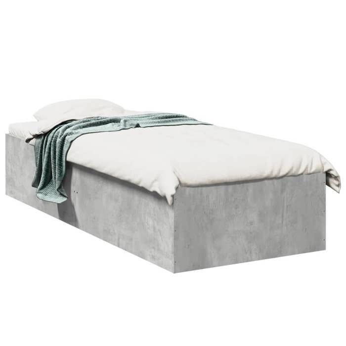 VidaXL Bed Frames Without Mattress Concrete Grey 75x190 Cm 841989