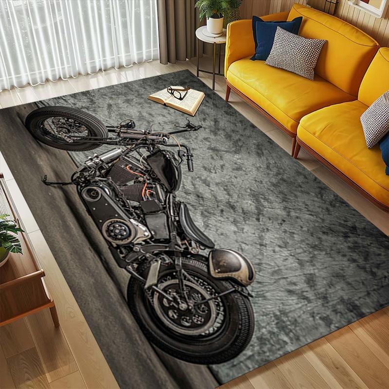 Motorcycle Art Living Room Nonslip Area Rug Soft Carpet For Bedroom Game Playroom Sofa Office Home Decor Doormat Christmas Gift C9301768