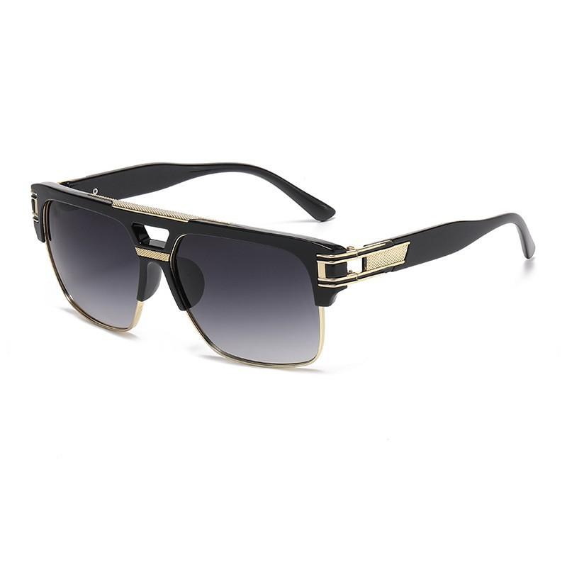 Metal hinged outdoor sports sunglasses men's square retro trendy sunglasses women's fashion cool glasses