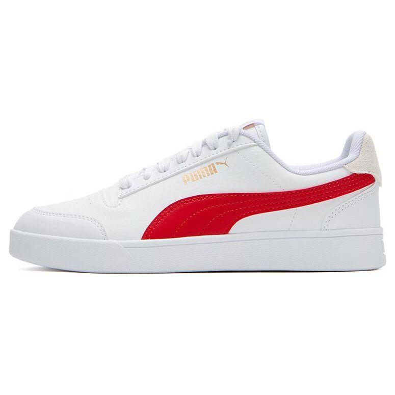 Puma Shuffle Comfortable Shock Absorbing Durable Low-Top Skate Shoes Unisex Sneakers Red White 309668-31
