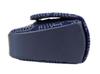 Large Hard Eyeglass Inden Navy Blue Deerskin with Gray Purple Chintz Hydrangea Pattern [Inden-ya] Case, 8007, Misono, Lacquer, Design,