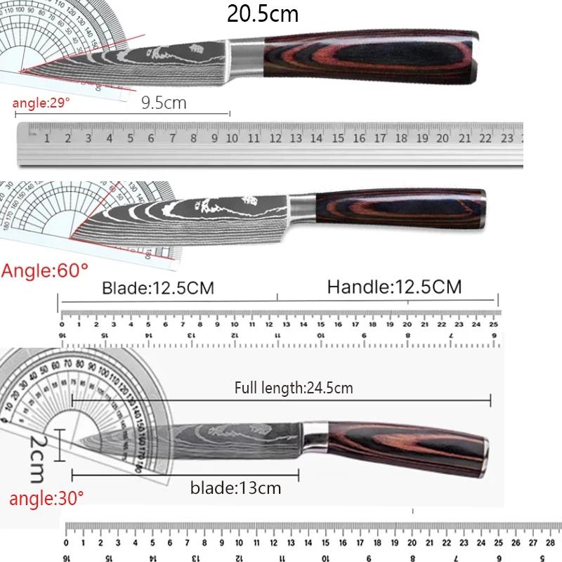 Three-piece Chef's Knife Kitchen Knife Kitchen Knife Table Knife 7cr17 Stainless Steel Kitchen Knife Paring Knife