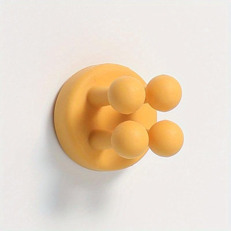 

Силиконовый держатель для зубных щеток для ванной, держатель для бритвы, настенный самоклеящийся многофункциональный милый крючок жёлтый