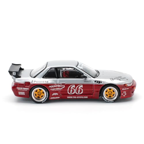 POP RACE 1/64 Pandem Silvia S13 - Moontech Red Fertigmodell PR640258