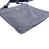 PRADA Triangle logo Silk satin Shoulder Bag Satin Light Gray Women Used