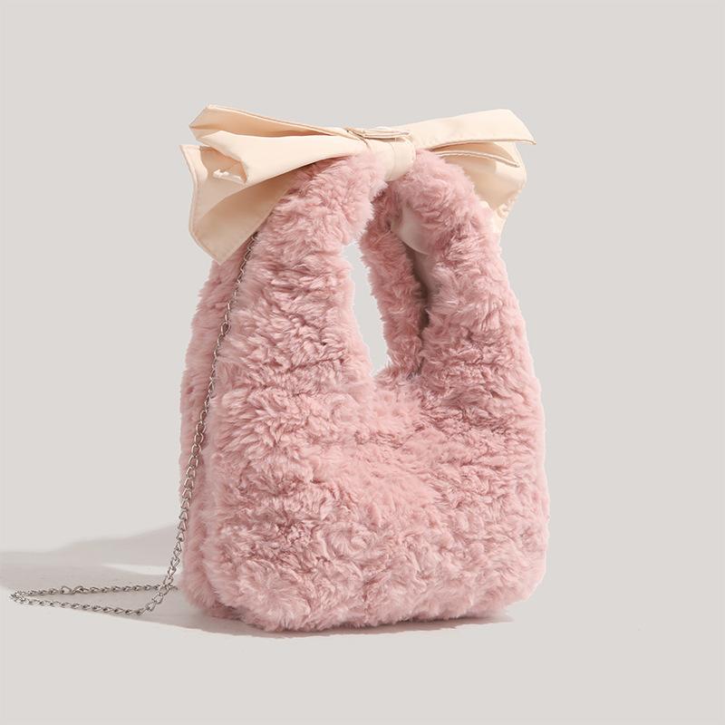 New Bow Mao Mao Bag Autumn and Winter Women's Bag Commuter Handbag Fashion Large Capacity One Shoulder Oblique Span Bag Tide