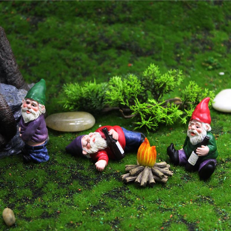 1 Stück Weihnachten Personalisierte Gartendekorationen Elf Harz Handwerk Dekorationen für Außenbereich Hof Terrasse Garten Haus Party Feiertagsdekorationen