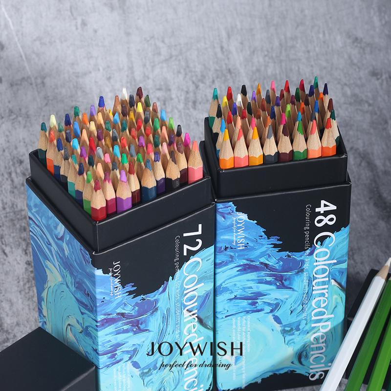12/48/72 Colors Oily Colored Pencils Hexagon Wooden Handle Set Artist Painting Drawing Sketch Art Design Student Supplies