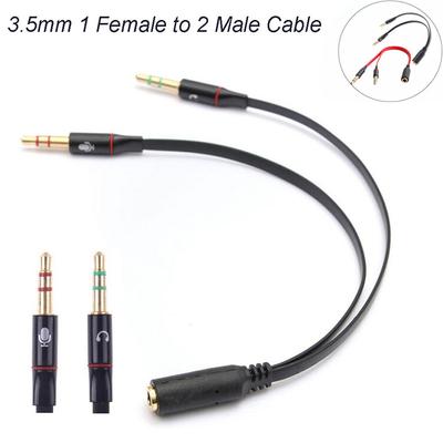 Professional Universal Earphone Adapter Cord Headphone Audio Cable Earphone Microphone Splitter