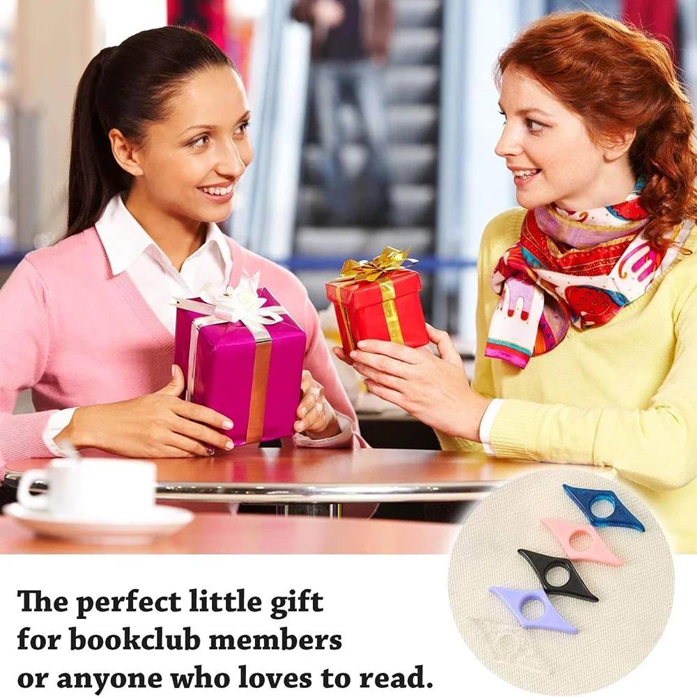 Book Page Holder for Reading Cute Acrylic Bookmark Thumb Book Holder Book Marks Thumb Ring Book Accessories Teacher Supplies