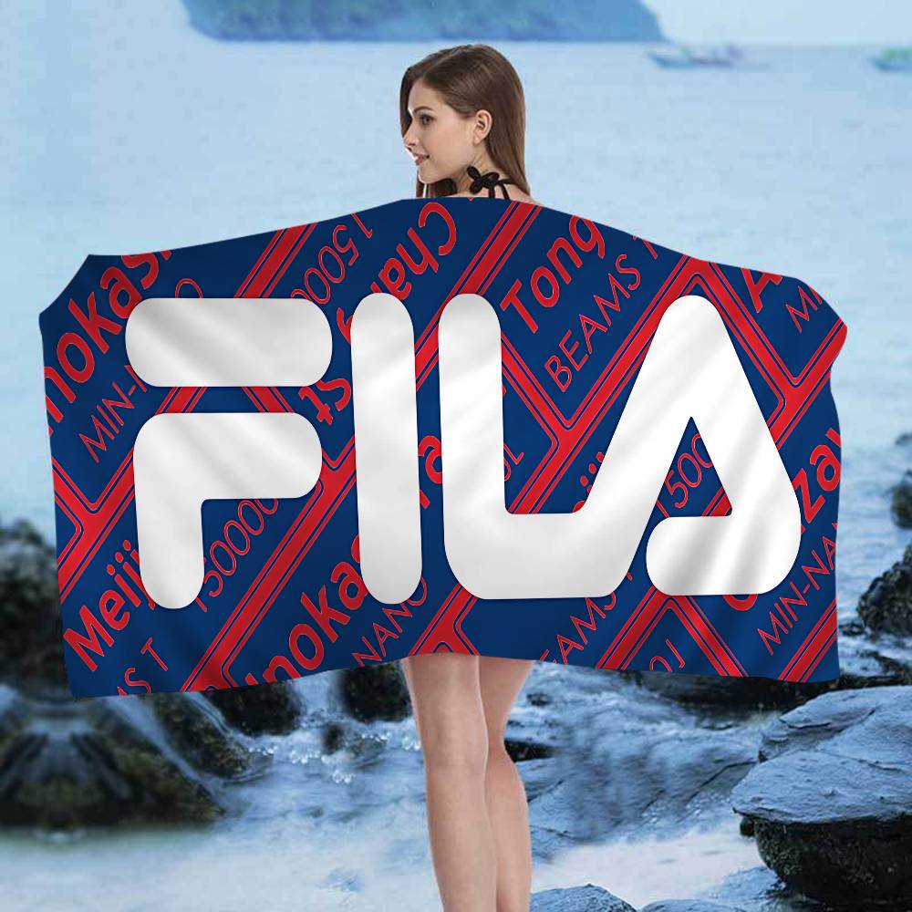Fashion trend Brand F-FILA-A Logo Microfiber Beach Towel Absorbent Quick dry Soft Yoga Swimming Resort Mountain Climbing Towel