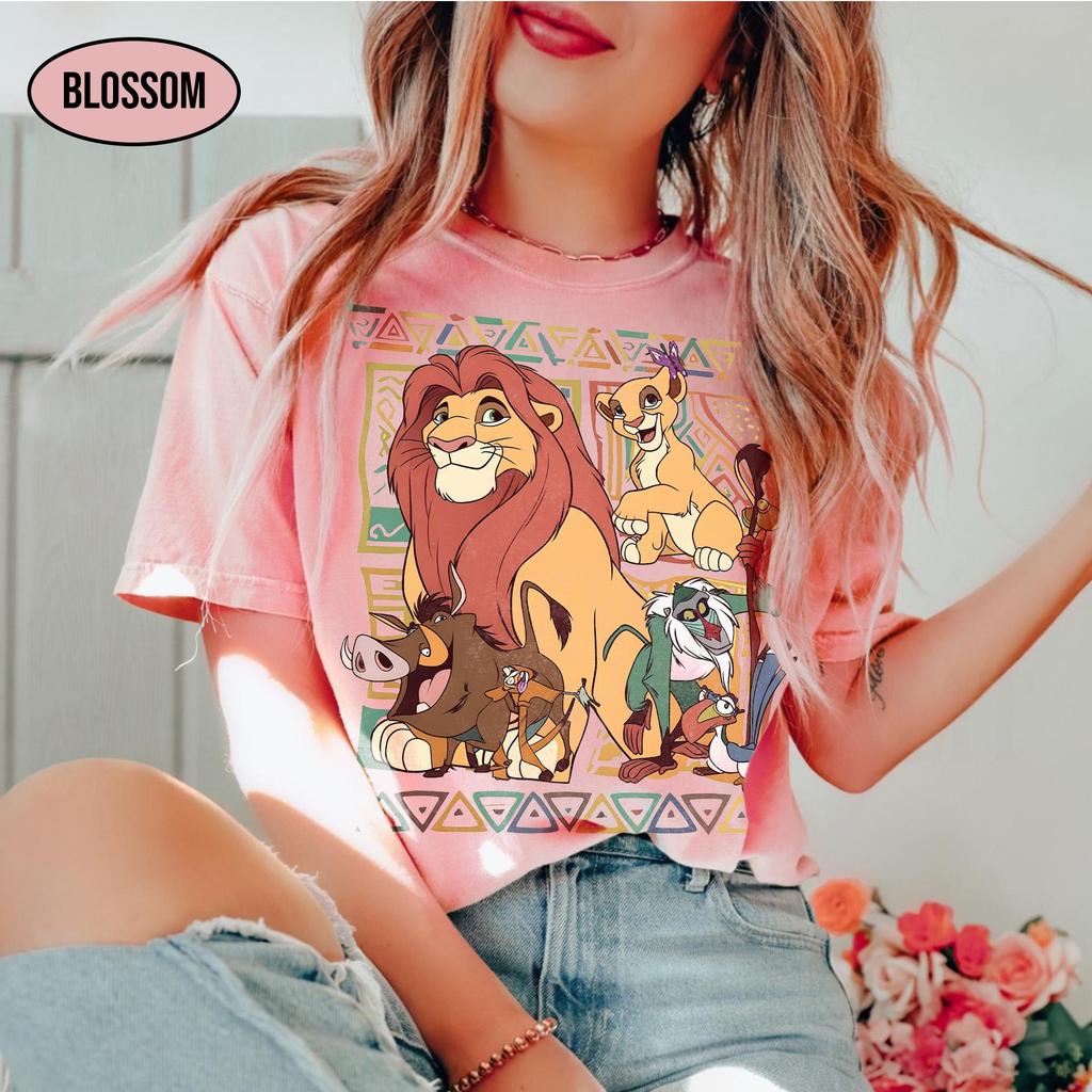 2026 Women's Vintage Disney Simba Lion King  T-Shirt Disneyland Shirt Oversized Loose Casual Tee Disney Trip Shirt