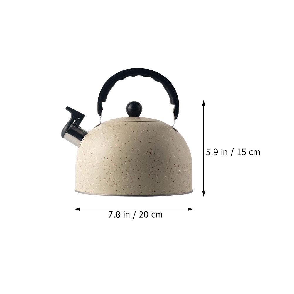 Stovetop Whistling Kettle 25L Stainless Steel Tea Pot for Gas Electric Induction Use Fast Heating Safe Boiling with Loud Whistle