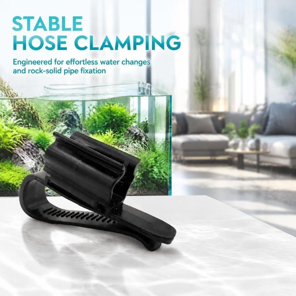 4 PCS Plastic Aquarium Tube Clamp Black Blue Fish Tank Water Pipe Mounting Clip Fish Tank