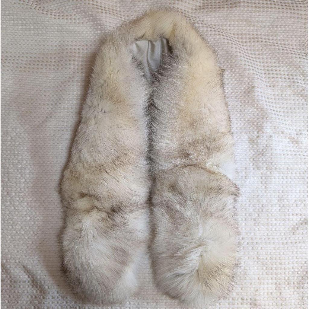 Used SAGA FOX Real Fur Shawl for Coming-of-Age Ceremony / Furisode