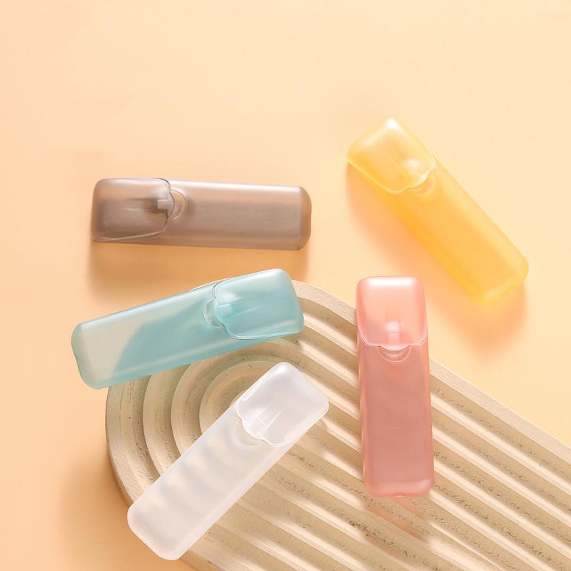 Porta Stuzzicadenti e Filo Interdentale Portatile Scatola Portaoggetti Trasparente in Plastica Compatta Porta Pillole Strumenti per Casa, Esterno, Viaggio, Ristorante, Campeggio