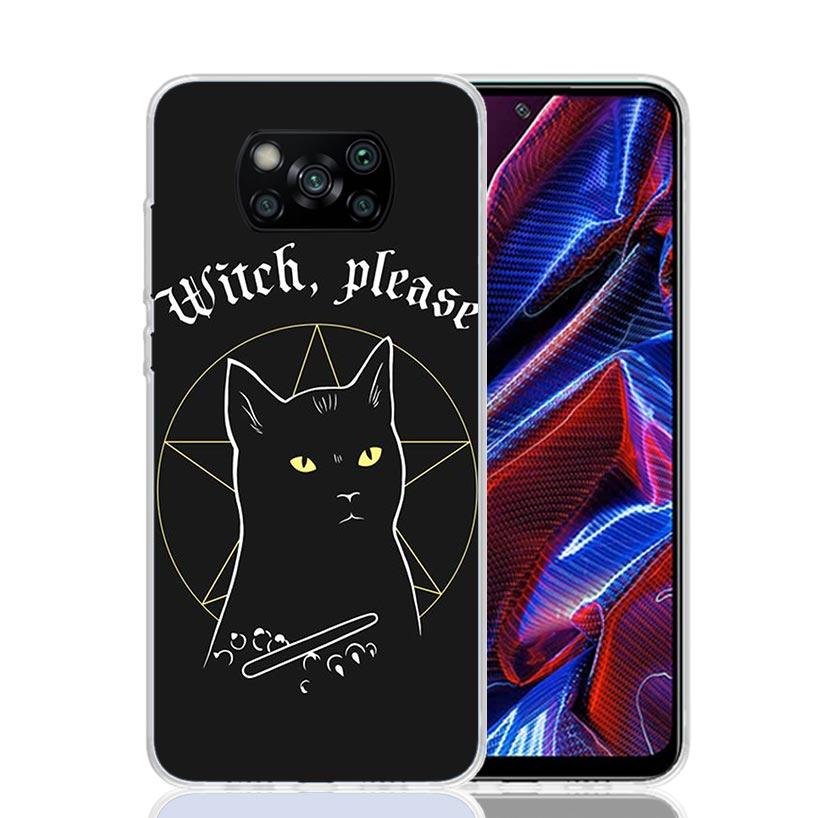 Witch And Cat Colorful Cute Case Phone Cover for Xiaomi Redmi Note 10 9 9S 8 8T 7 5 Pro Mi 12T 11T 10T 9T 12 11 Lite A3 A2 Trend