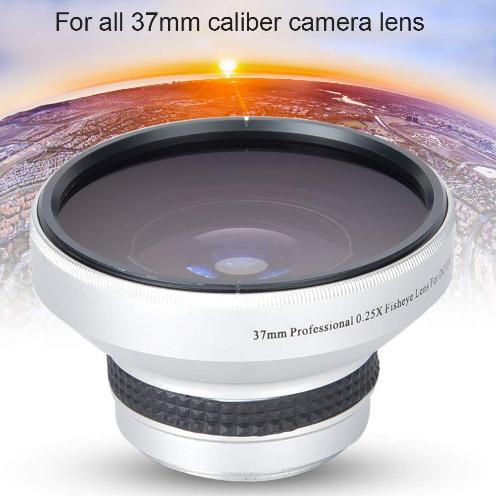 37mm 0,25X Super Fisheye Aufsatzobjektiv, Großer Bildbereich, Makroobjektiv, Kamera-Fisheye-Objektiv, Geeignet für Alle Kameraobjektive mit 37mm Blende, Starke Anwendbar