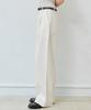 LEFTSEOUL Modern Pintuck Wide Pants [Ivory]