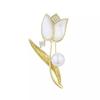 Tulip Brooch, High-end Women's Niche High-end Design Sense, Pearl Brooch, Luxurious and Elegant Brooch