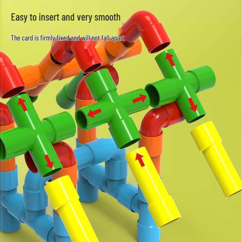 Interlocking Water Pipe Building Blocks for Early Education - DIY Educational Toys for Kids