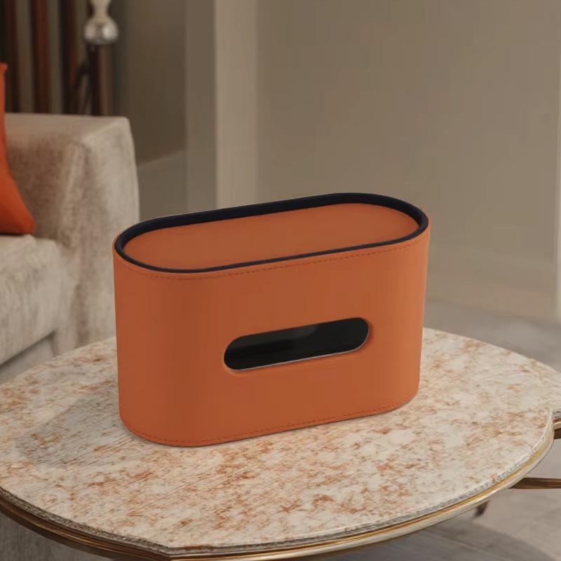 

Oval Multi-functional Tissue & Remote Control Storage Box - High-End Living Room Coffee Table Accessory