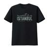 Vintage Istanbul Two Continents One City Seagull Print Casual T Shirt Vintage Washed Streetwear Homme Comfortable Versatile
