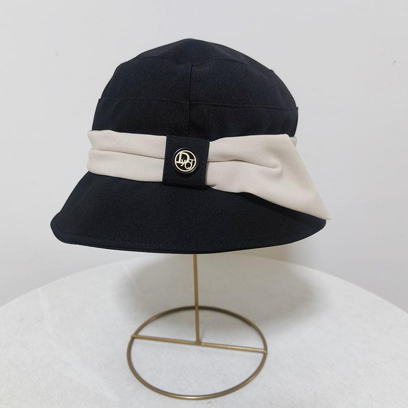Women's Elegant Color-Block Bucket Hat for Spring and Autumn