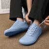 Wide Toe Walking Flats Fashion Business Casual Shoes Waterproof PU Leather Gym Fitness Sneakers