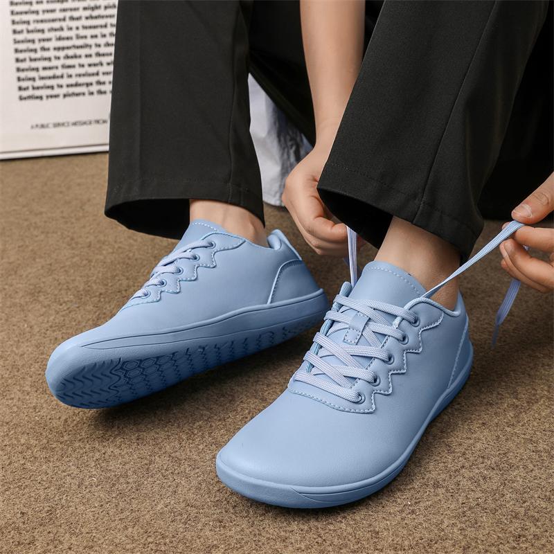 Men Barefoot Casual Flats Women Wide Palm Driving Shoes Black Wide Head Couple Walking Shoes Blue White Shoes Large Size