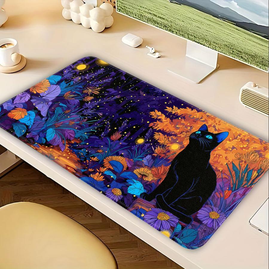 Коврик для мыши Настольные аксессуары офисный Коврик Компьютерный Ноутбук Клавиатура Коврик для мыши Игровая консоль Коврик Водонепроницаемый Цвет Милый Кот 220x180x2mm