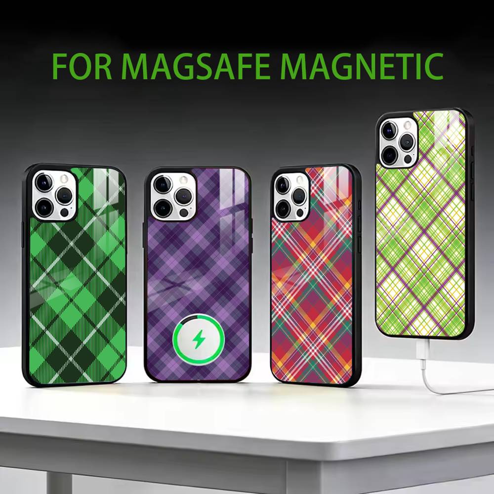 C-Clan Stewart Dress Tartan Phone Case For iPhone17,16,15,14,13,12,11 Plus,Pro Max Magnetic For Magsafe Wireless Charging