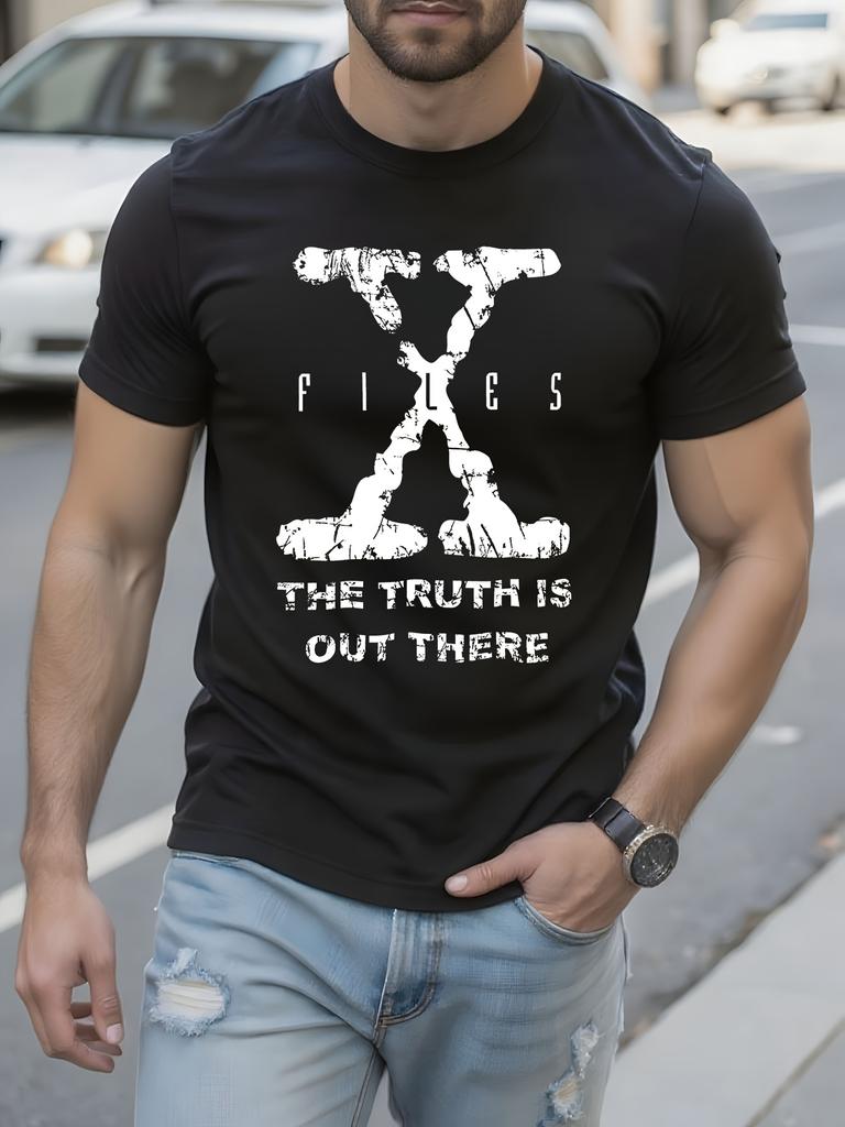 XFiles Grunge Graphic Tshirt Wo Heavyweight Cotton Tee wi...