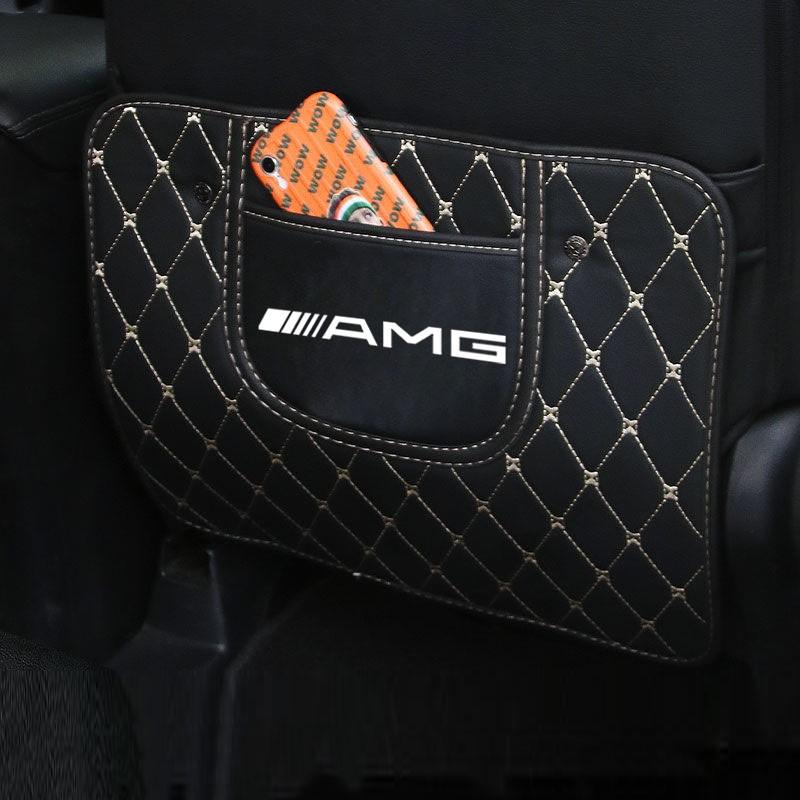 1Pcs Car Seat Backrest Anti Kick Protector Cover Pad Anti Dirt Mat Storage Bag For Mercedes Benz AMG W203 W204 W205 W209 W210 W2