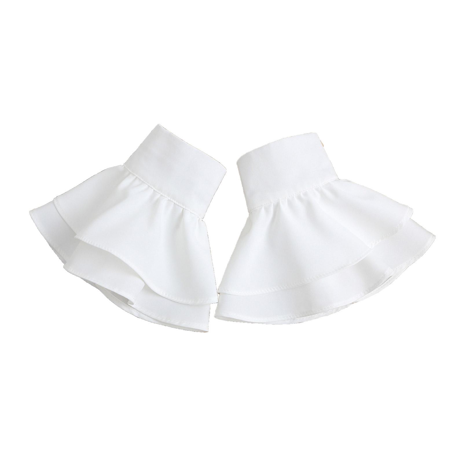 

1 пара запонок с цветочным узором, съемные манжеты, модные рукава, элегантные рукава для любителей моды белый