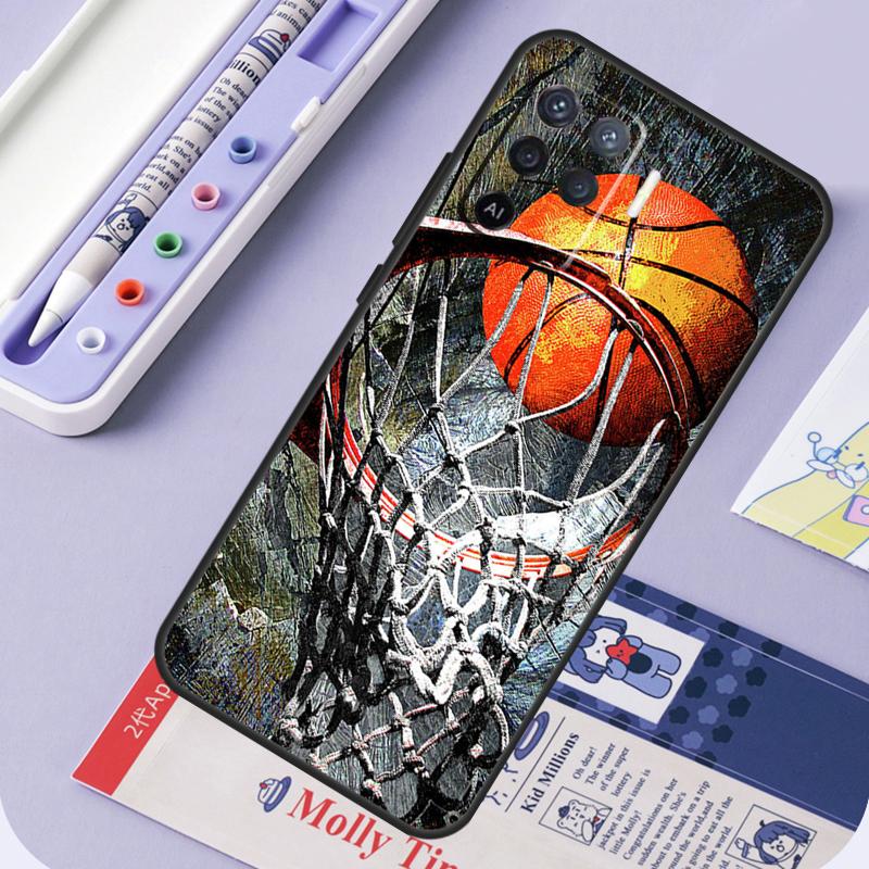 Basketball Basket Phone Case For OPPO A52 A72 A53S A94 A74 A54 A15 A16 A1K A5 A9 A31 A53 A83 A91 A93 Cover
