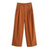 Fashion Style 2024 Fall and Winter New Women's Clothing Slim Looking All-Match Commute Mid Waist Width Faded Casual Pants 8977316