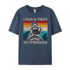 Gestisco un naufragio stretto Capitan Procione Divertente Vintage Carino T-shirt Oversize Regali da Uomo